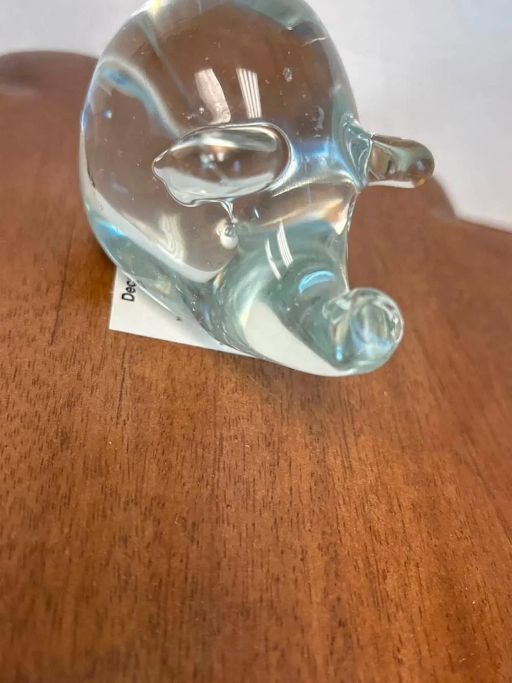 Vtg Pig Glass Clear Figurine Whimsical Paperweight Farm Anim
